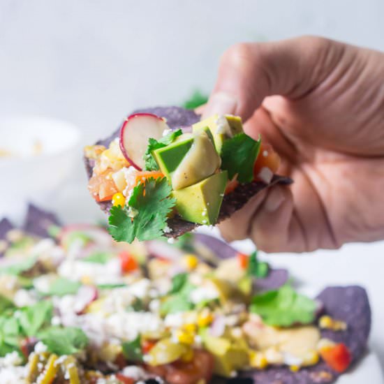 Loaded Healthy Vegetarian Nachos - Recipe photo by thelastcookie