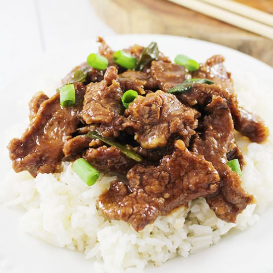 Super Easy Mongolian Beef - Recipe photo by Savvy in the Kitchen