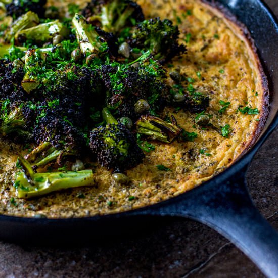 Farinata with Charred Broccoli - Recipe photo by Quite Good Food