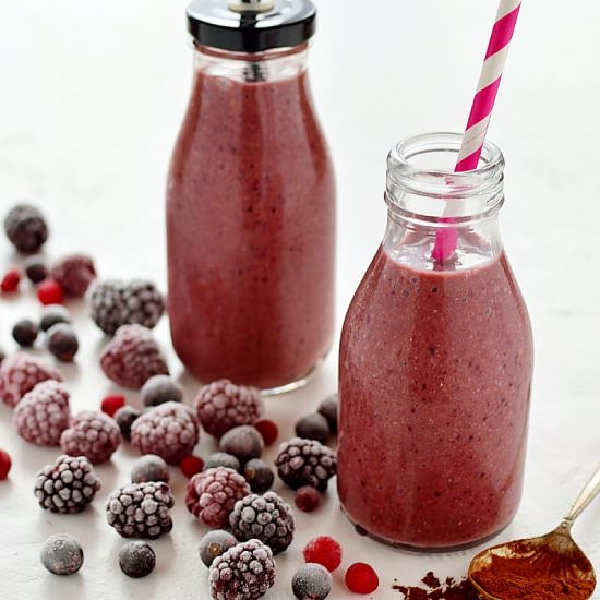 Chocolate Berry Smoothie - Recipe photo by Domestic Gothess