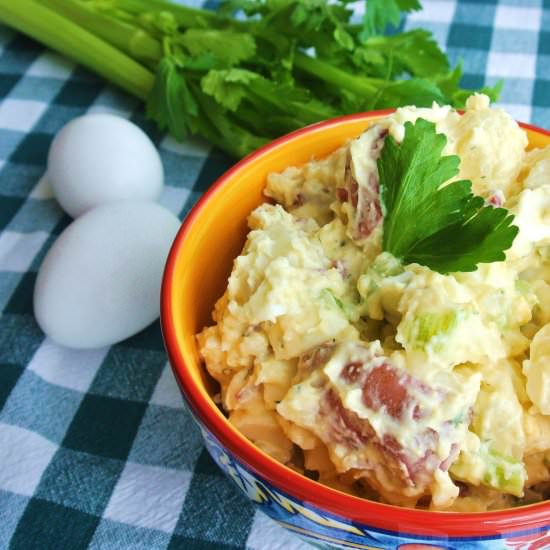 Creamy Dill Red Skin Potato Salad - Recipe photo by No Plate Like Home