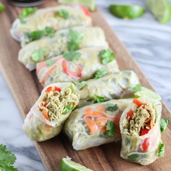Green Curry Ramen Spring Rolls - Recipe photo by pumpkinandpeanutbutter
