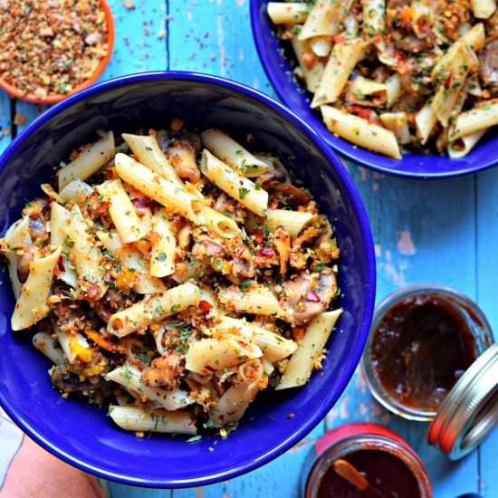 Garlic & Breadcrumbs Pasta Salad - Recipe photo by Cookilicious