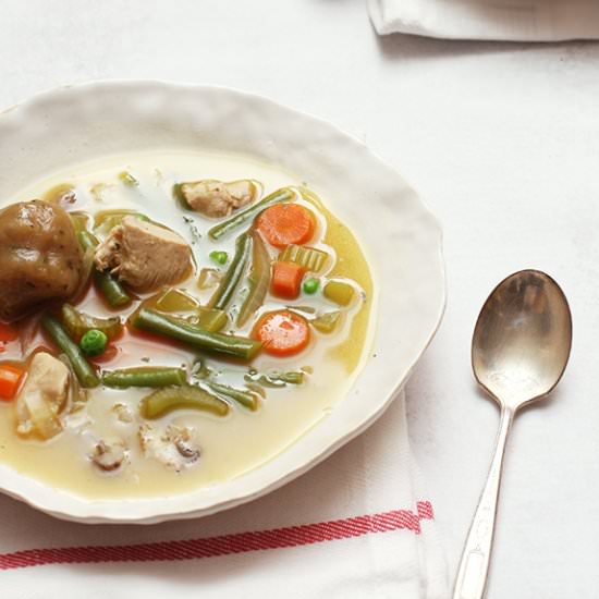 Gluten Free Chicken + Dumplings - Recipe photo by Mea from Meats and Sweets