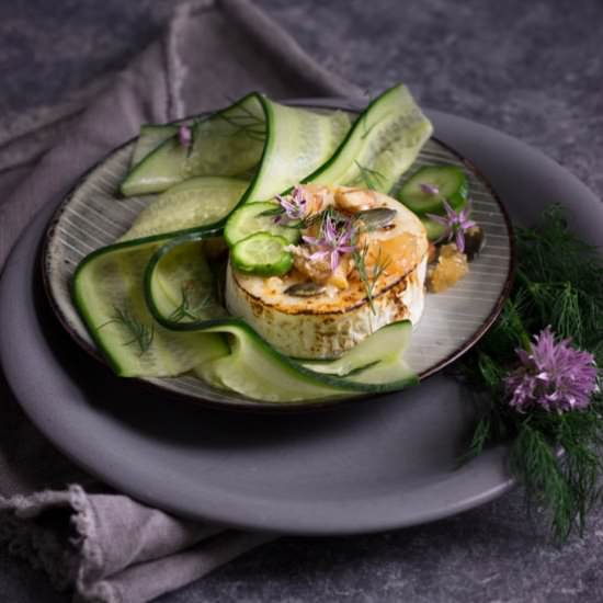 Goats cheese and pickled cucmber - Recipe photo by figsandpigs