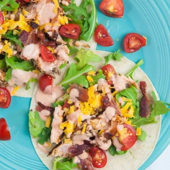 Salmon BLT Tacos - Recipe photo by tabithatalksfood