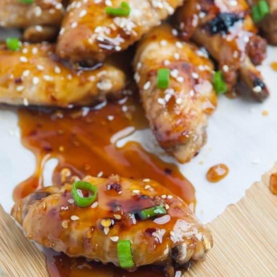 Baked Spicy Teriyaki Chicken Wings - Recipe photo by tabithatalksfood
