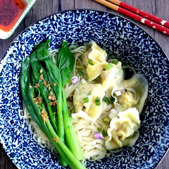 Step-by-Step Wonton Noodles - Recipe photo by theburningkitchen