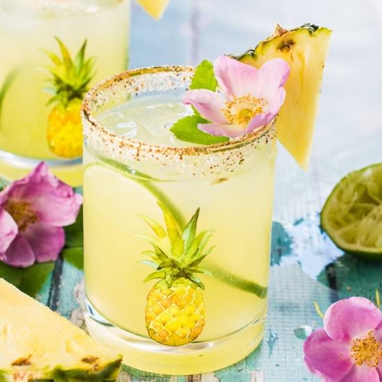 Fresh Pineapple Margaritas - Recipe photo by The Endless Meal