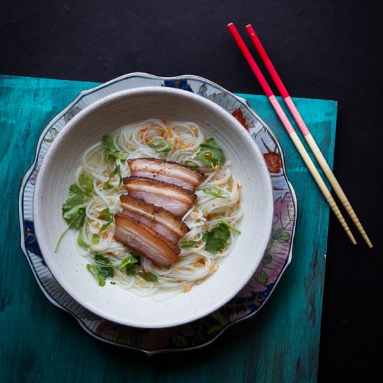 Somen Noodles Pan-Fried Pork Belly - Recipe photo by WhatToCookToday