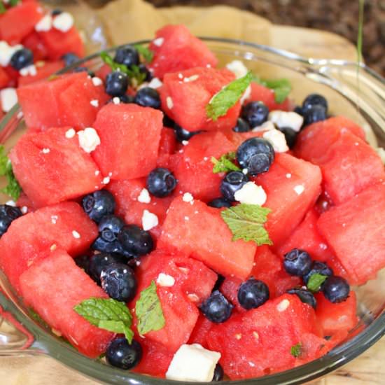 Watermelon Feta Salad - Recipe photo by The Spicy Apron