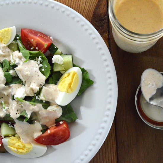 Creamy Garlic Feta Dressing - Recipe photo by texasgranolagirl