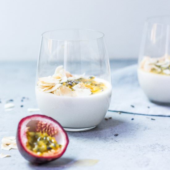 Coconut Passion Fruit Panna Cotta - Recipe photo by food by mars