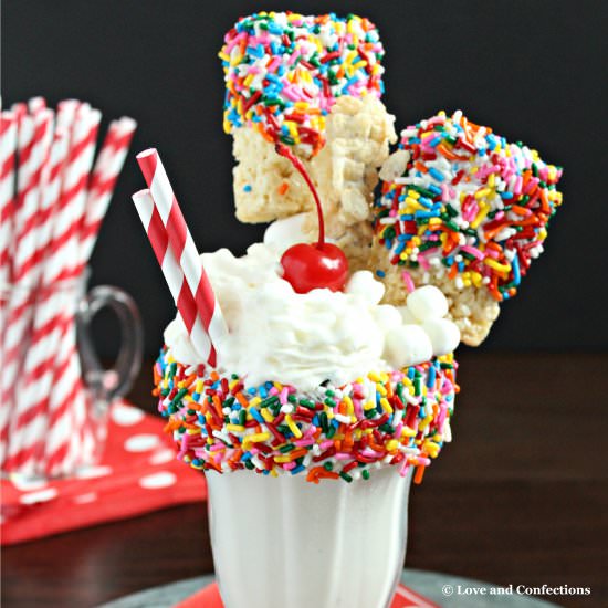 Rainbow Rice Krispies Milkshake - Recipe photo by love-confections
