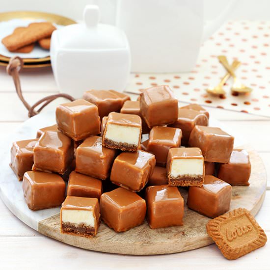Biscoff coated cheesecake bites - Recipe photo by The_Cookie_Fairy