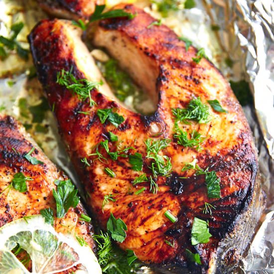 A perfectly broiled salmon - Recipe photo by cravingtasty