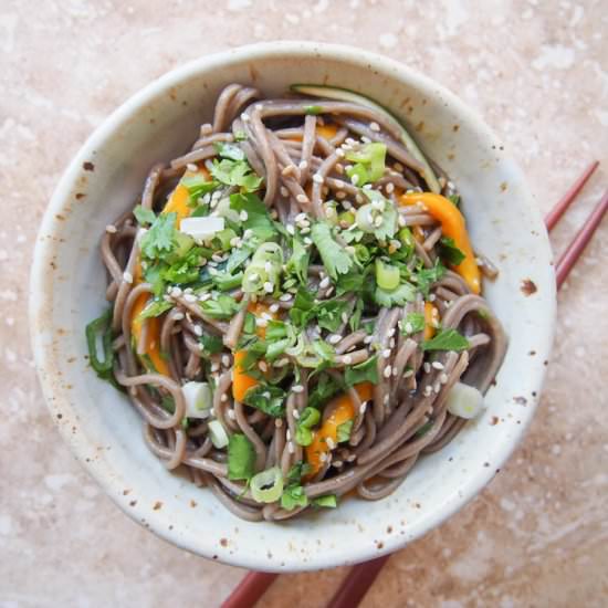 Soba Noodle Salad with Tamari - Recipe photo by vermilionroots