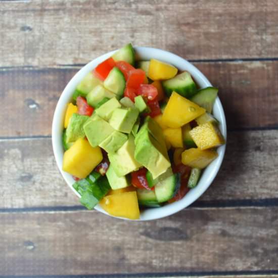 Simple Summertime Mango Salsa - Recipe photo by houseofhealthy