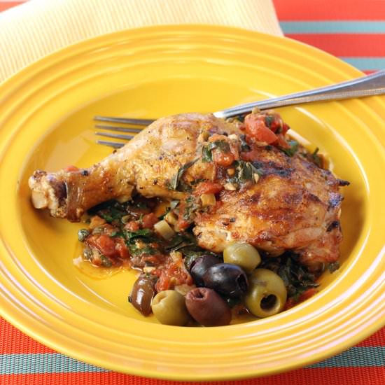 Grilled Chicken Puttanesca - Recipe photo by Food Gal