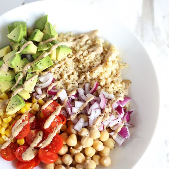Healthy Quinoa Burrito Bowl - Recipe photo by TwoRaspberries
