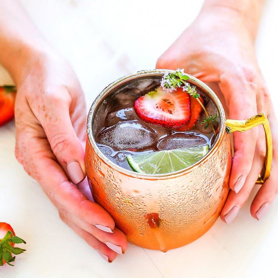 Strawberry Lime Moscow Mule - Recipe photo by platingsandpairings