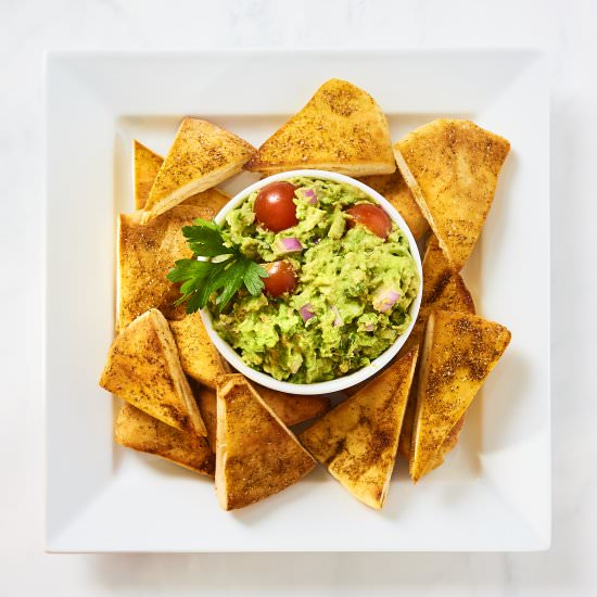 Zesty Guacamole with Spiced Pita - Recipe photo by BiteMeMore