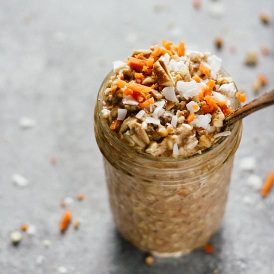 Carrot Cake Overnight Oats - Recipe photo by Jar Of Lemons