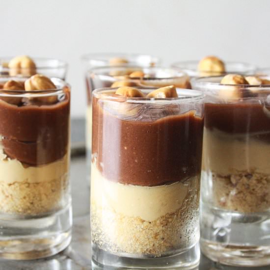 Nutella Peanut Butter Cheesecakes - Recipe photo by The Desserted Girl