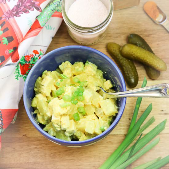 Curried Vegan Potato and Tofu Salad - Recipe photo by veganblueberry