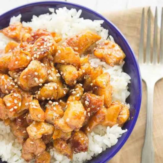 Honey Sesame Chicken - Recipe photo by Simpegreenmoms