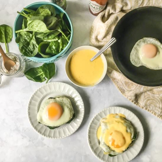 Portobello Eggs with Hollandaise - Recipe photo by MyLifeCookbook