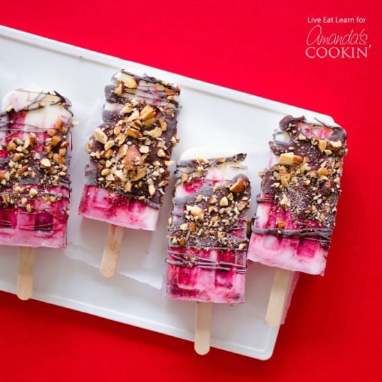 CHERRY YOGURT POPSICLES - Recipe photo by amandascookin