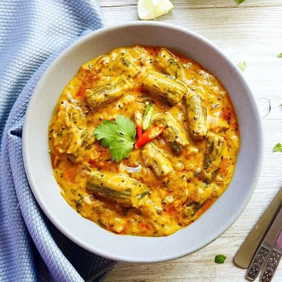 Dahi bhindi - Recipe photo by Aromatic Essence