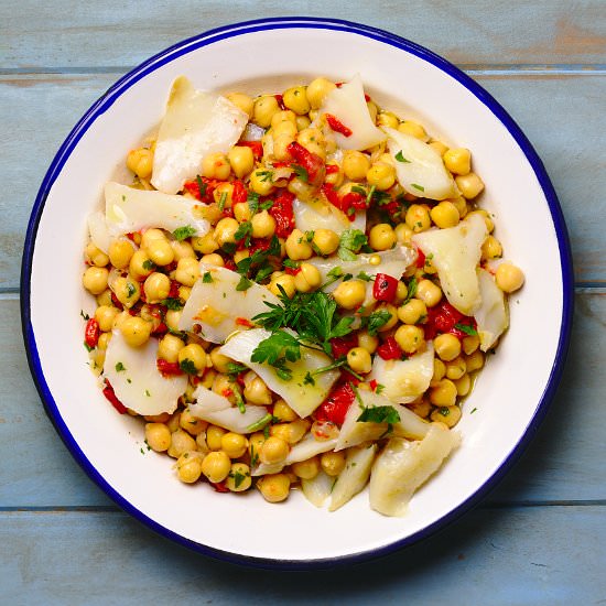 Salad of Chickpeas and Cod - Recipe photo by receitas