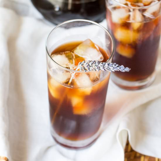 Lavender Iced Coffee - Recipe photo by ohsheswooned