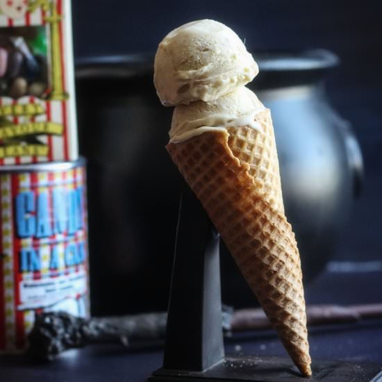 Butterbeer Ice Cream – Harry Potter - Recipe photo by aFeastofStarlight
