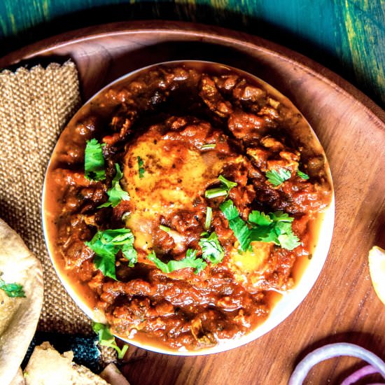 Egg Drop Curry - Recipe photo by Anu@MyGingerGarlicKitchen