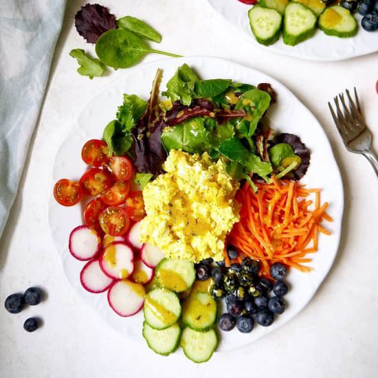 Garden Egg Salad Turmeric Dressing - Recipe photo by perchancetocook.com