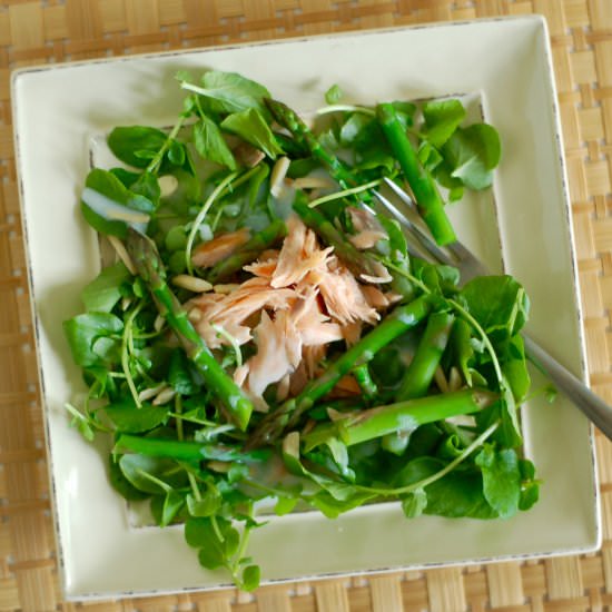 Asparagus & Smoked Salmon Salad - Recipe photo by Inspired by the Seasons