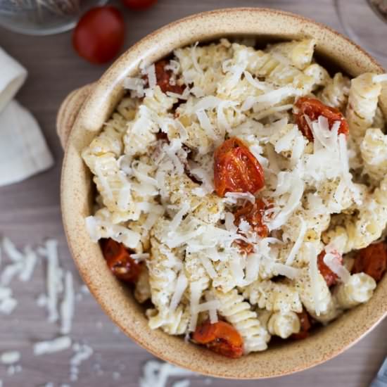 Pasta with Roasted Cherry Tomatoes - Recipe photo by electricbluefood