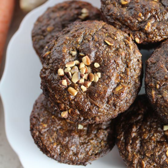 Carrot Ginger Oatmeal Muffins - Recipe photo by thecleaneatingcouple