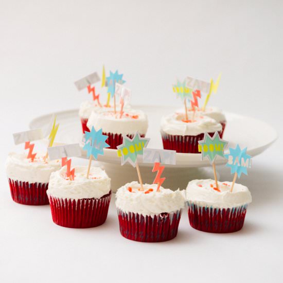 Kapow Cupcakes - Recipe photo by The Sweet Nerd