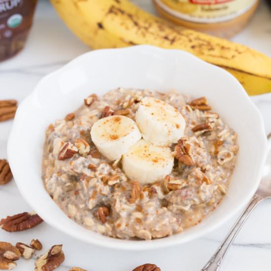 Nutty Banana Overnight Oats - Recipe photo by heartandstove