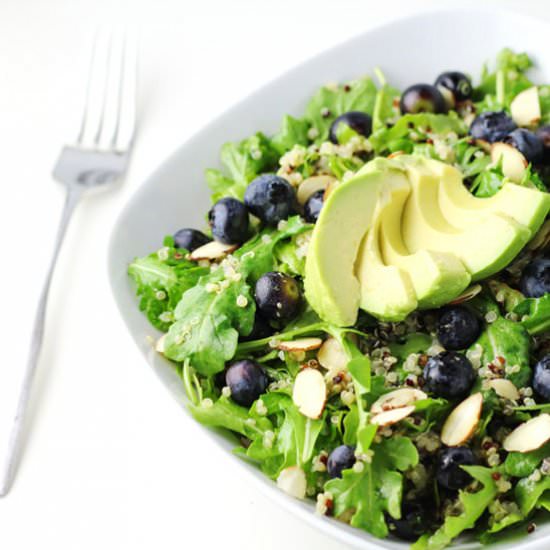 Blueberry Quinoa Arugula Salad - Recipe photo by Tastefulventure