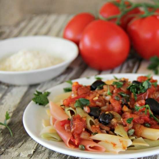 Pasta Puttanesca - Recipe photo by CompassandFork