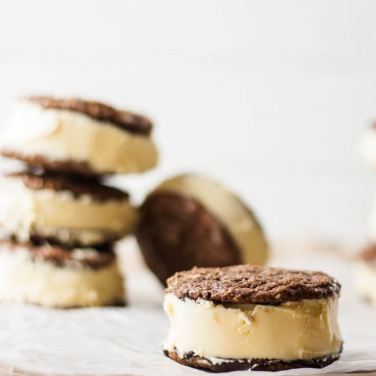 Nanaimo Bar Ice Cream Sandwich - Recipe photo by thegreybell