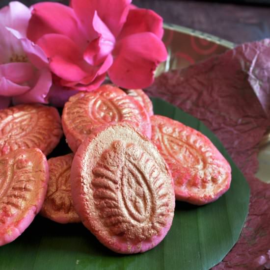 Bengali Rose Sandesh - Recipe photo by myfridayfoodswings