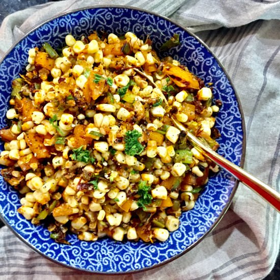 Grilled Summer Chipotle Corn Salad - Recipe photo by AHintofWine