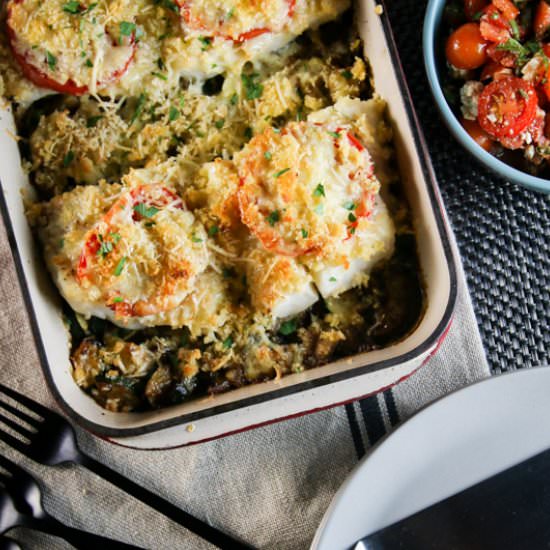 Super Easy Fish & Vegetable Gratin - Recipe photo by Something New For Dinner