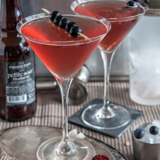 Blueberry Sour Vodka Beertini - Recipe photo by Craft Beering